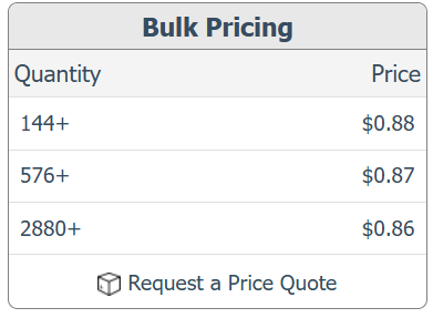 Actual BulkSupply.com quantity pricing table